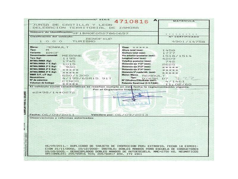 renault megane del año 2003