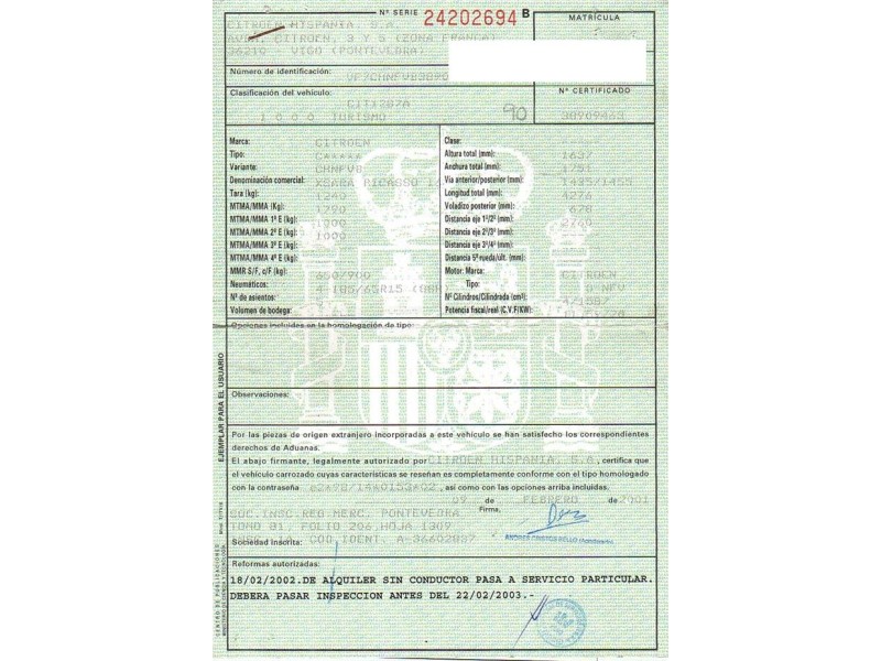 citroen xsara picasso del año 2001