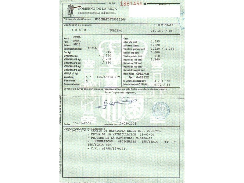 opel agila del año 2000