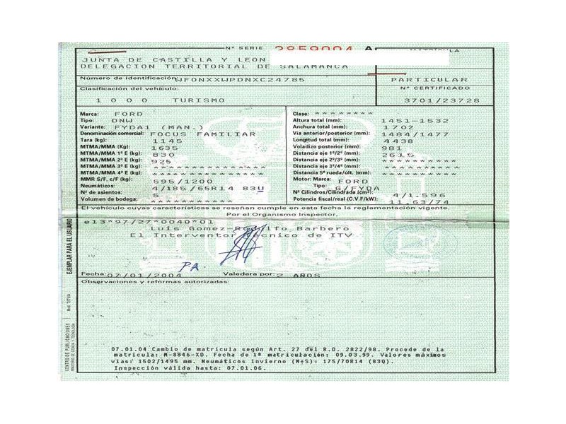 ford focus del año 1999
