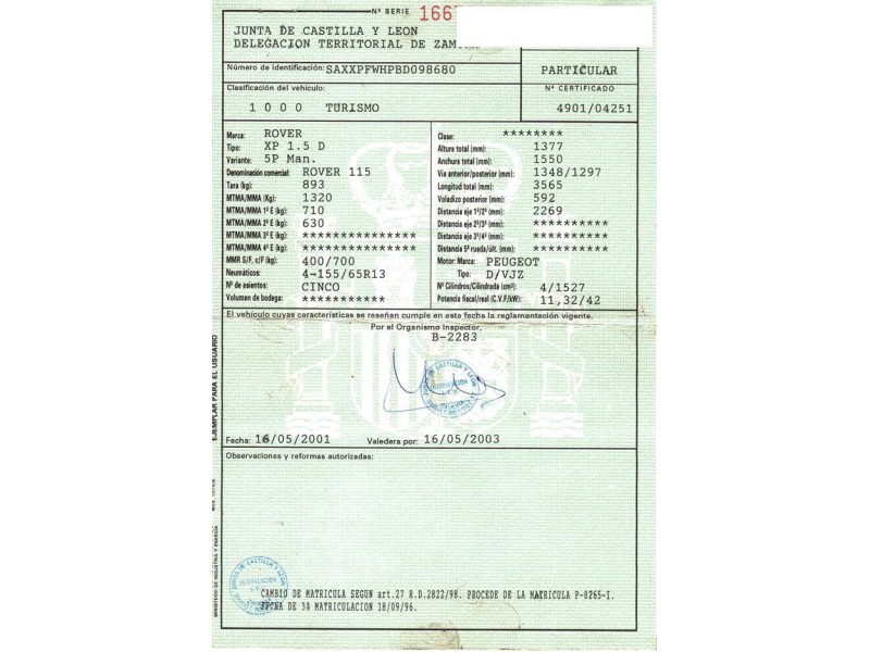 rover  115 del año 1996