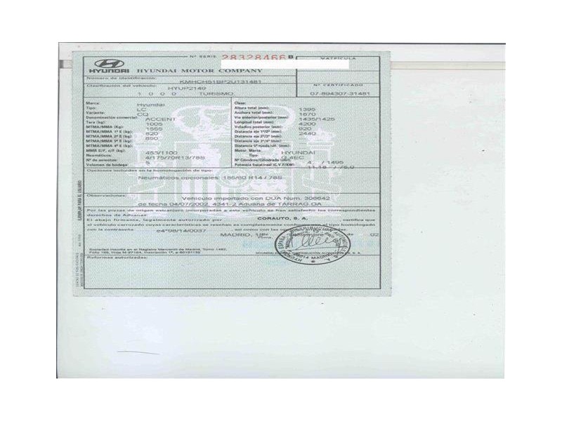 hyundai accent del año 2003