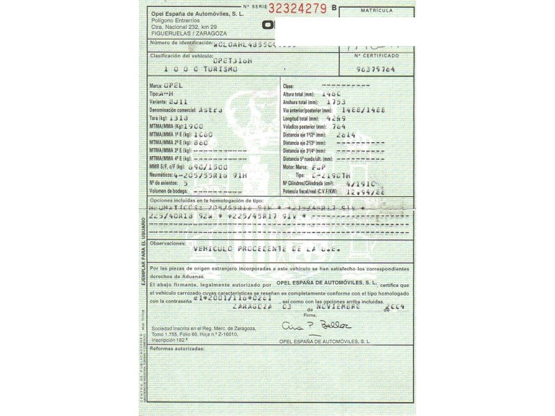 opel astra del año 2005