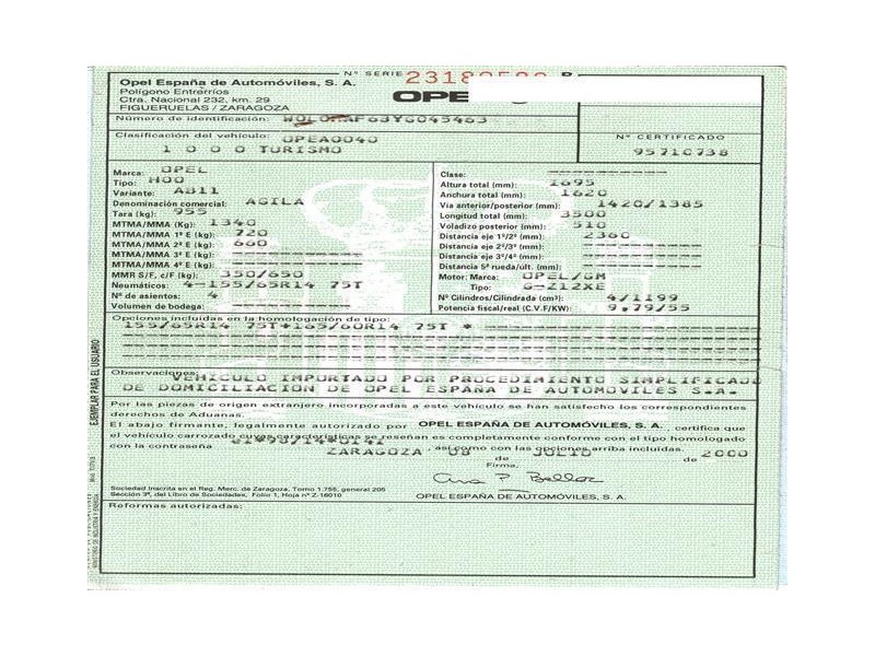 opel agila del año 2001