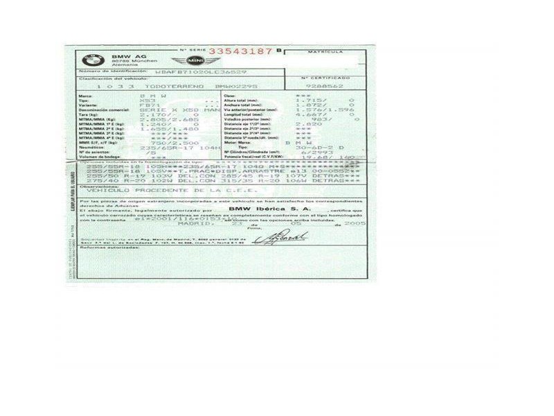 bmw x5 del año 2005