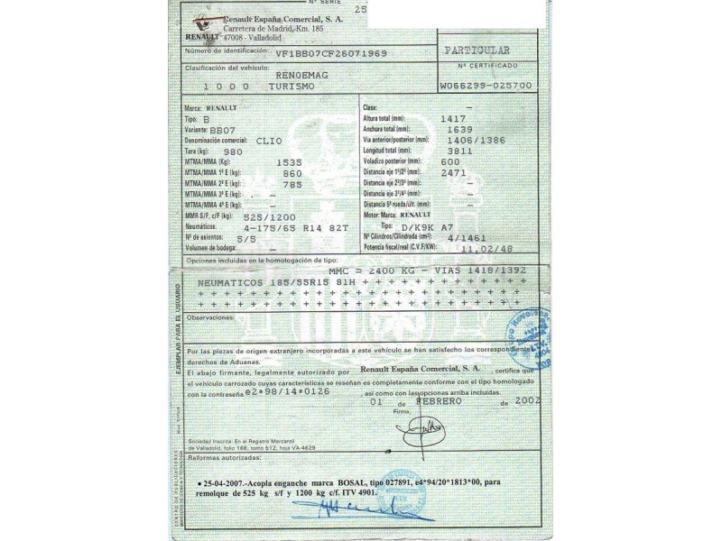 renault clio del año 2002