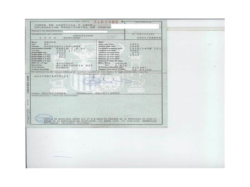 skoda fabia del año 2004