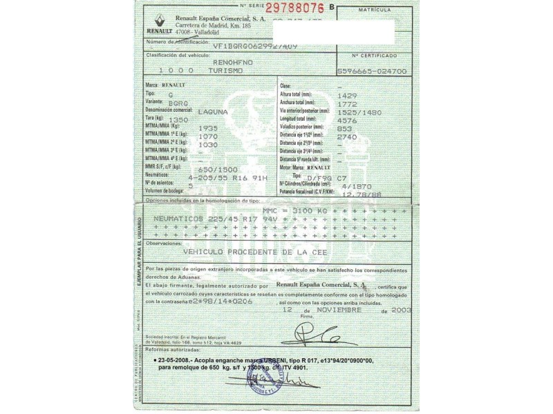 renault laguna del año 2004