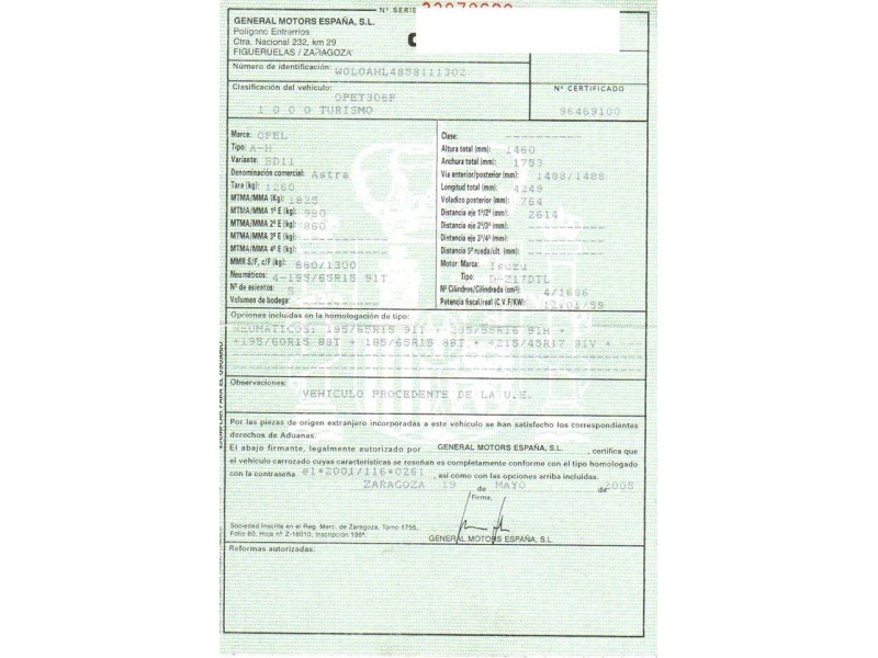 opel astra 1.7 td -z17dtl (80,22cv del año 2005