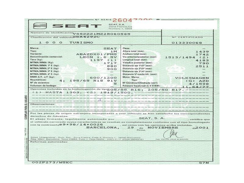 seat leon del año 2001