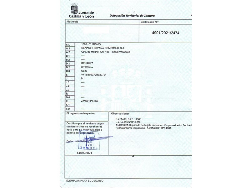 renault clio del año 2001