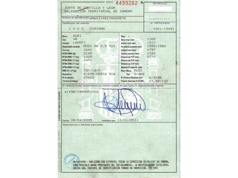 audi a6 del año 2000