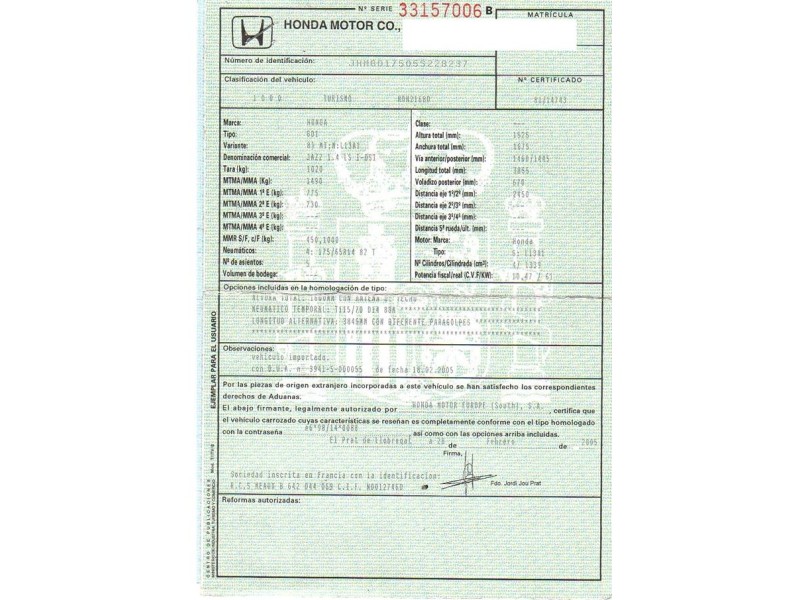 honda jazz del año 2005