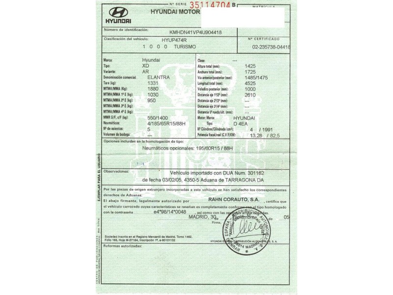 hyundai elantra del año 2006