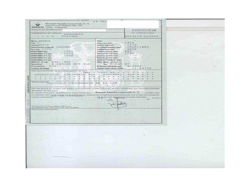 renault laguna del año 2001