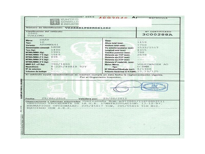 seat leon del año 2007
