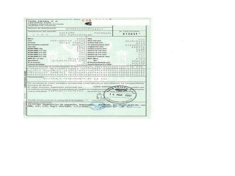 ford mondeo del año 2001