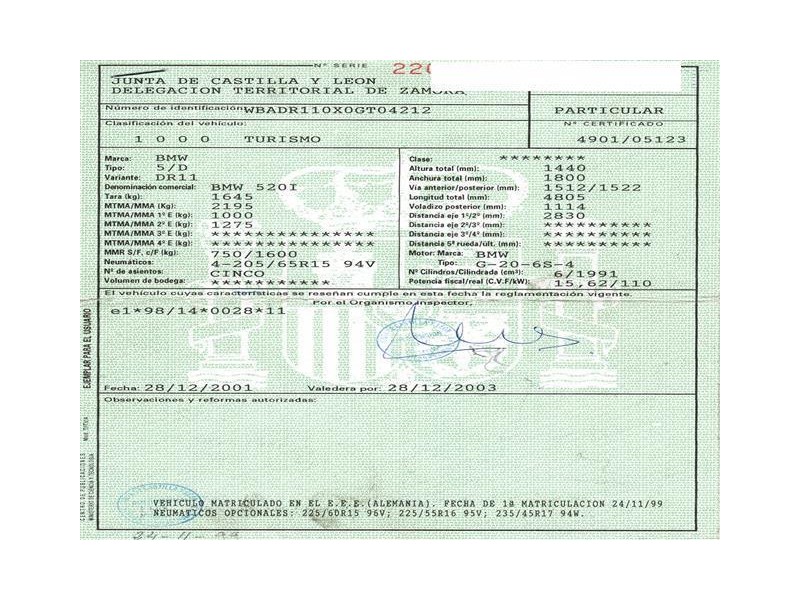 bmw  520 del año 1999