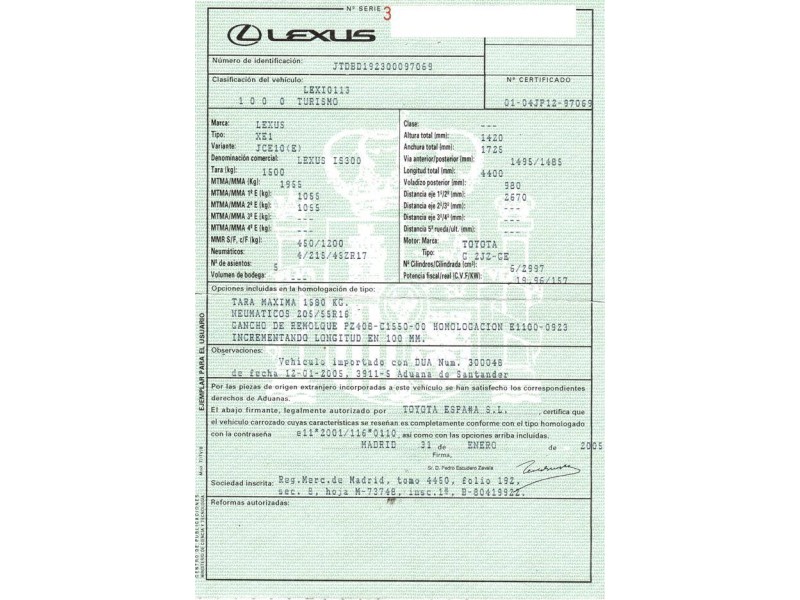 lexus is del año 2005