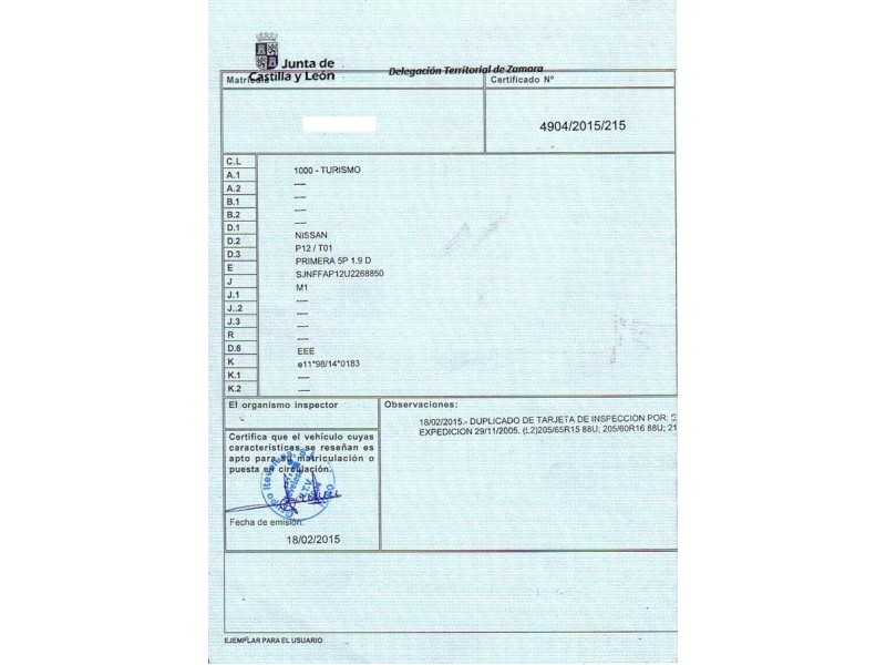 nissan primera del año 2005