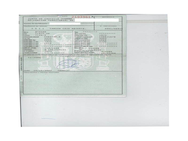 nissan cabstar del año 2002