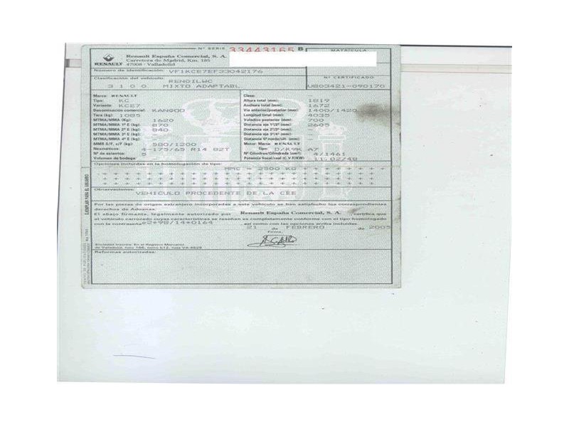 renault kangoo del año 2005