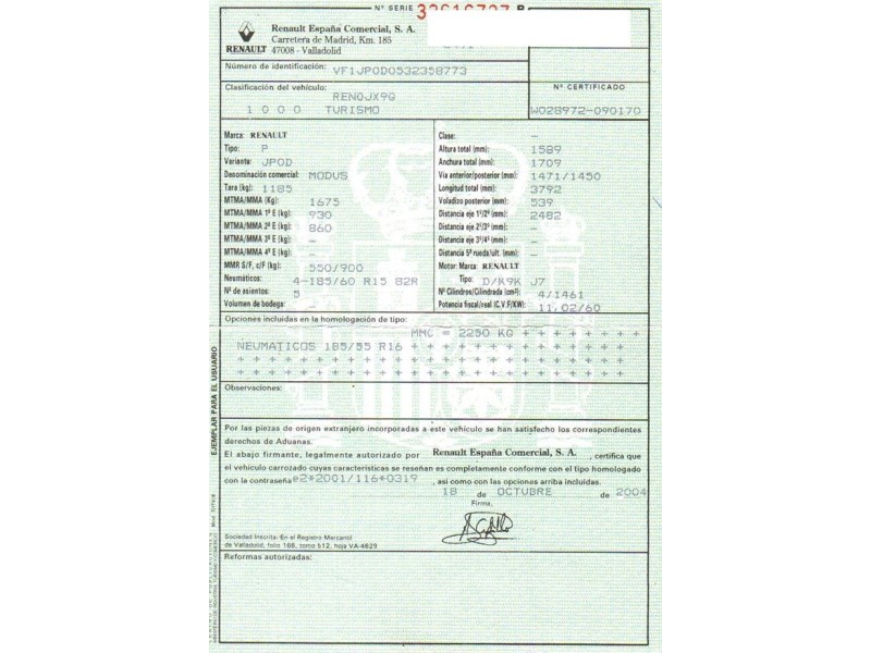renault modus del año 2004