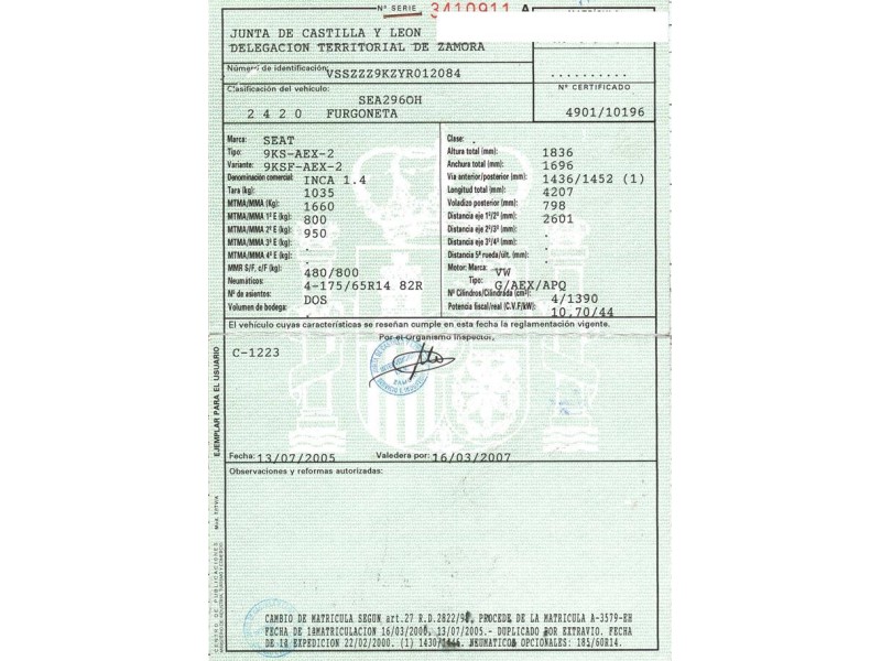 seat inca del año 2000