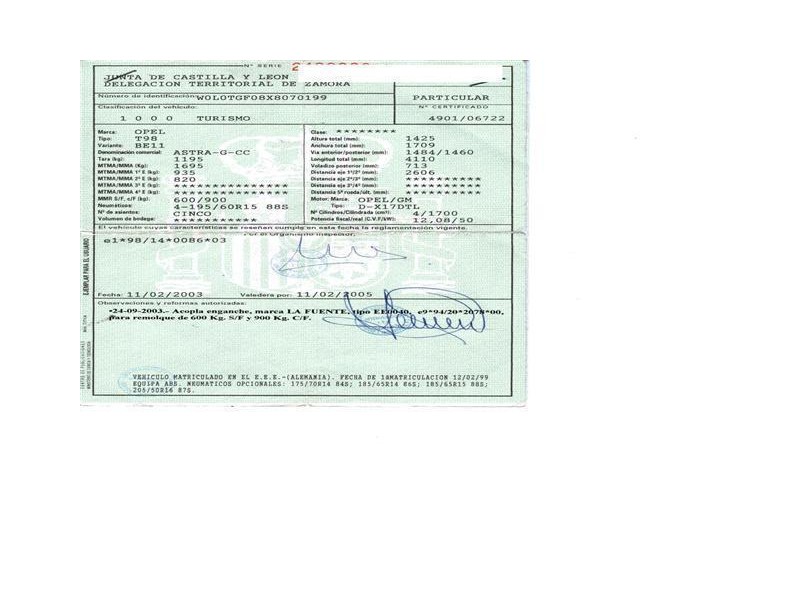 opel astra del año 2003