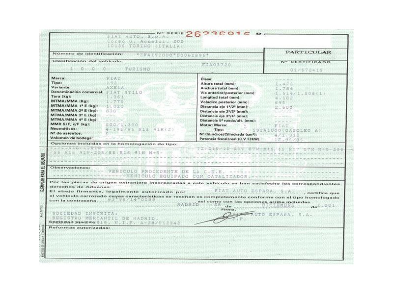 fiat stilo del año 2002