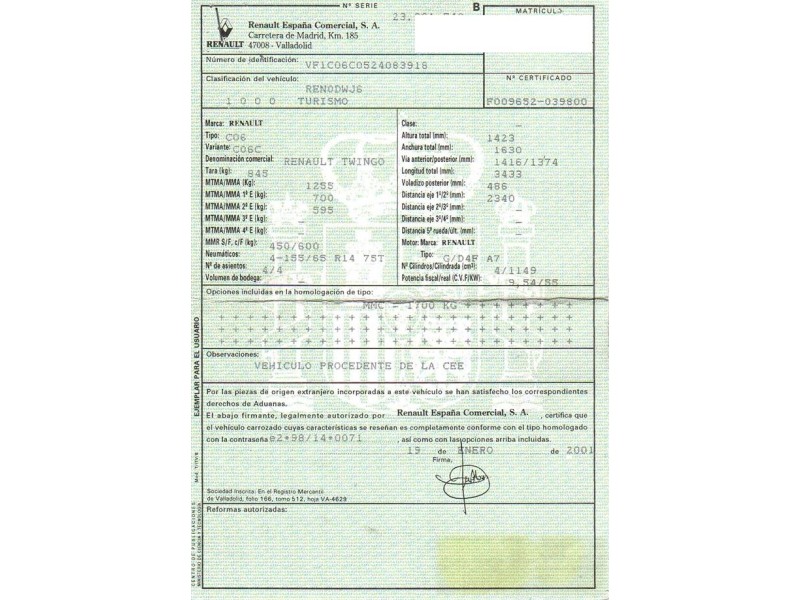 renault twingo del año 2002