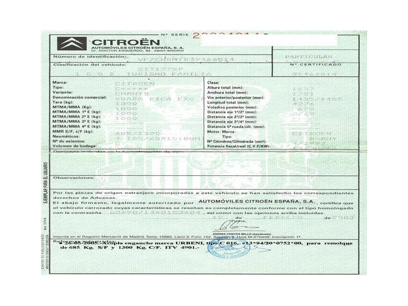 citroen xsara del año 2003