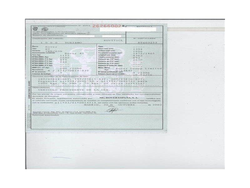 rover  45 del año 2003