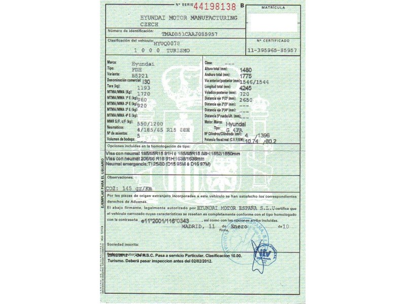 hyundai i30 del año 2010