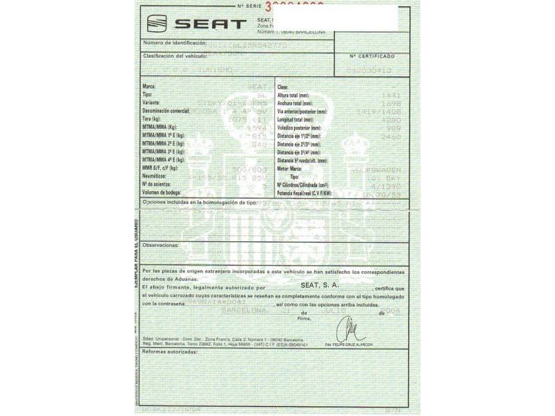 seat cordoba del año 2004