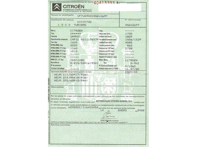 citroen c 4 del año 2008