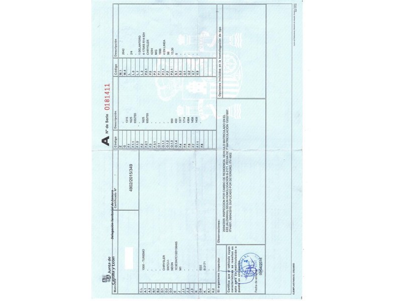 chrysler neon del año 2005