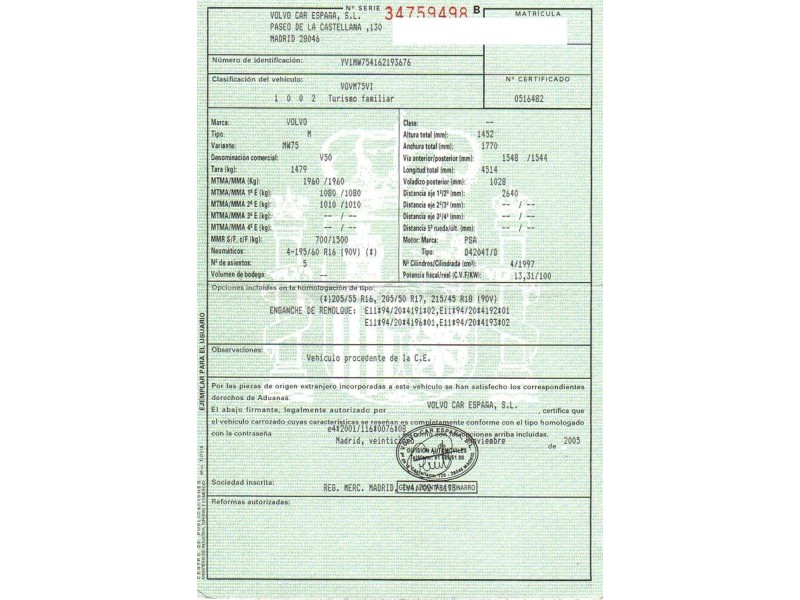 volvo v50 del año 2006