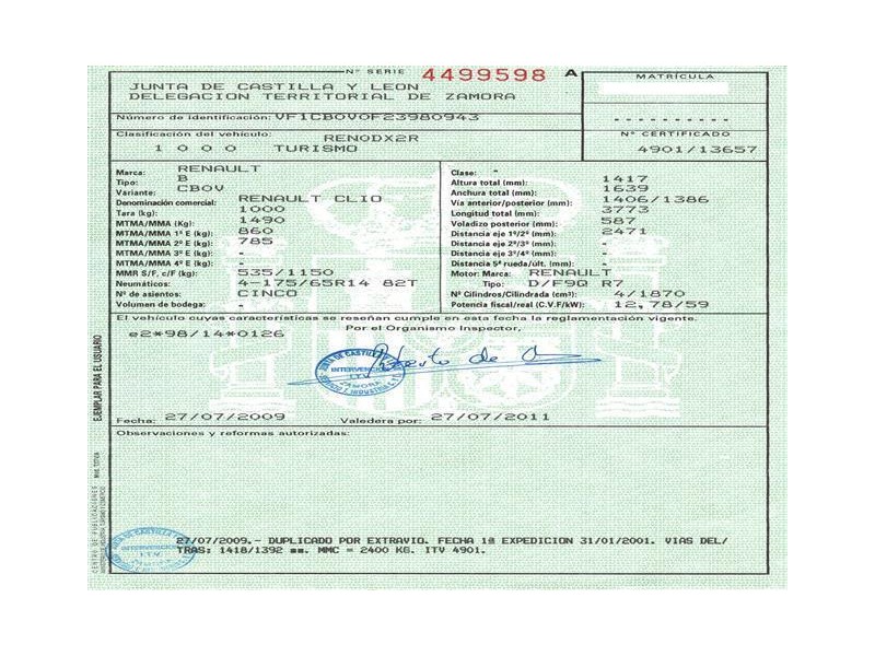 renault clio del año 2001