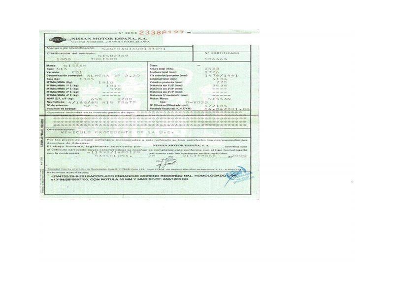 nissan almera del año 2001