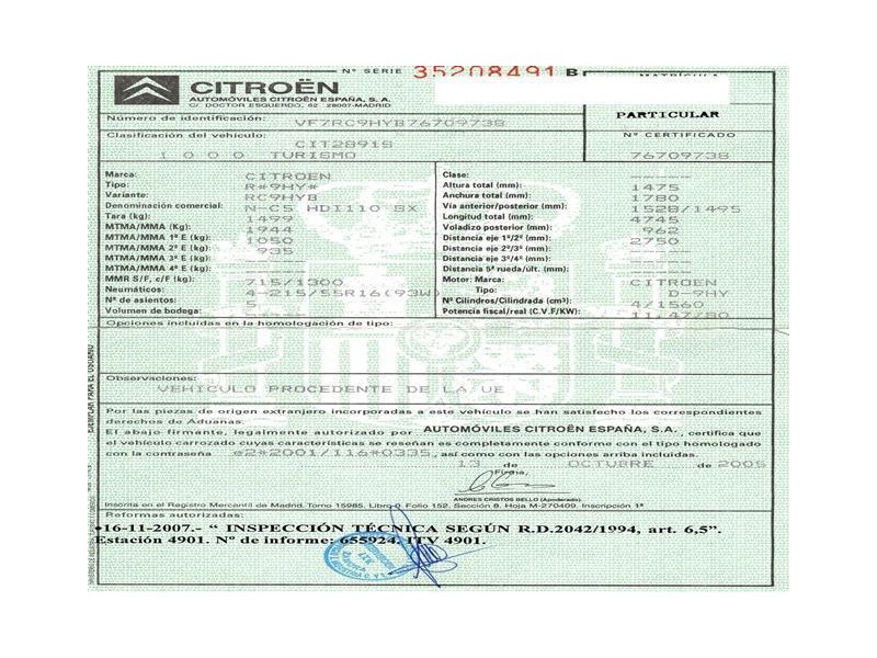 citroen c 5 del año 2005