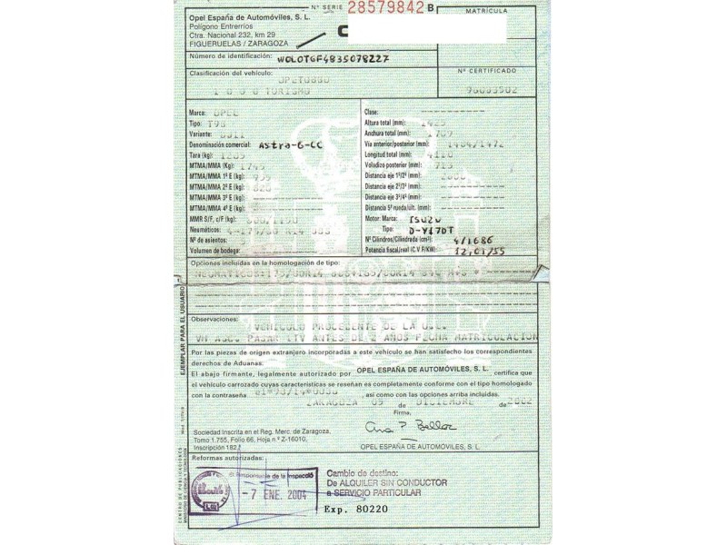 opel astra del año 2002