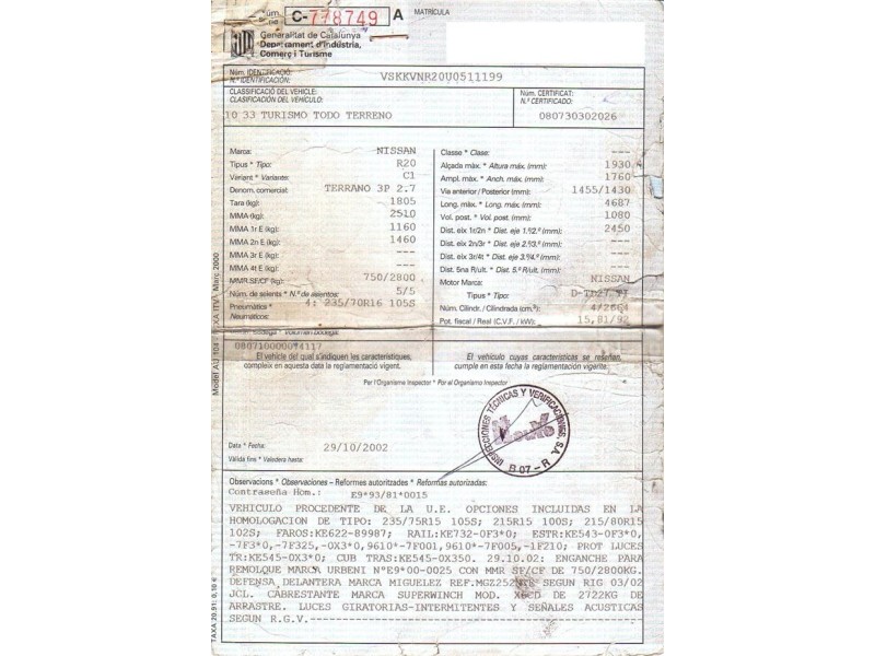 nissan terrano del año 2002
