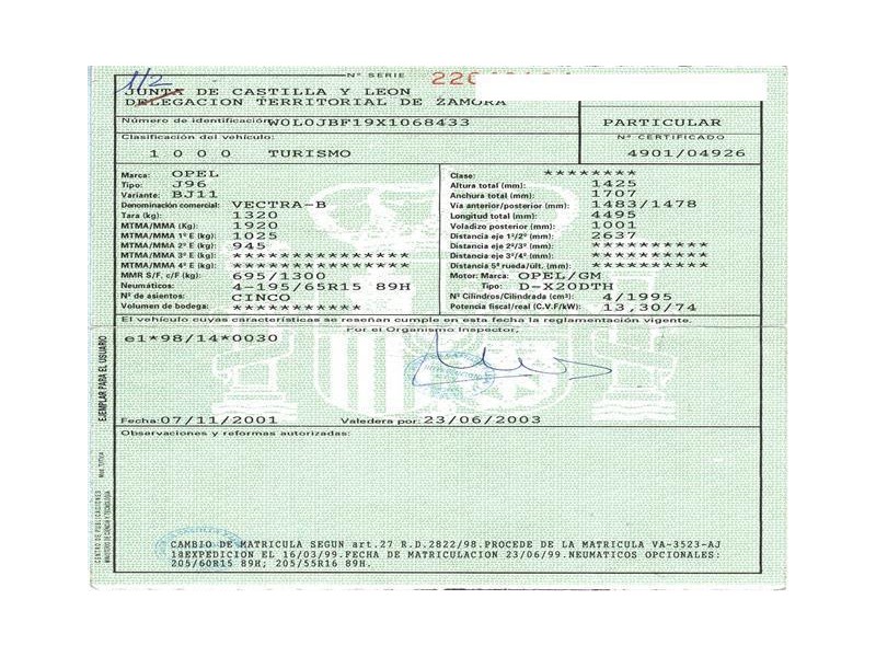 opel vectra del año 1999