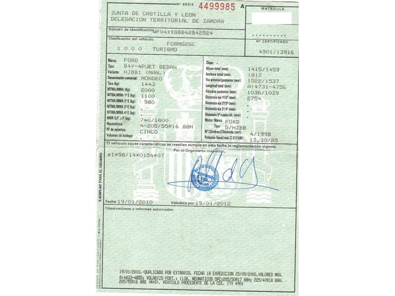 ford mondeo del año 2003