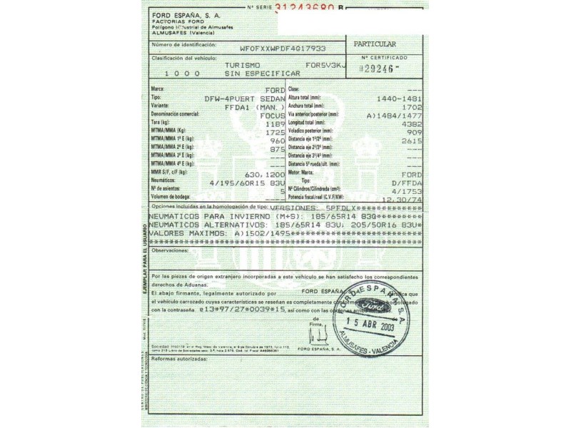 ford focus del año 2004