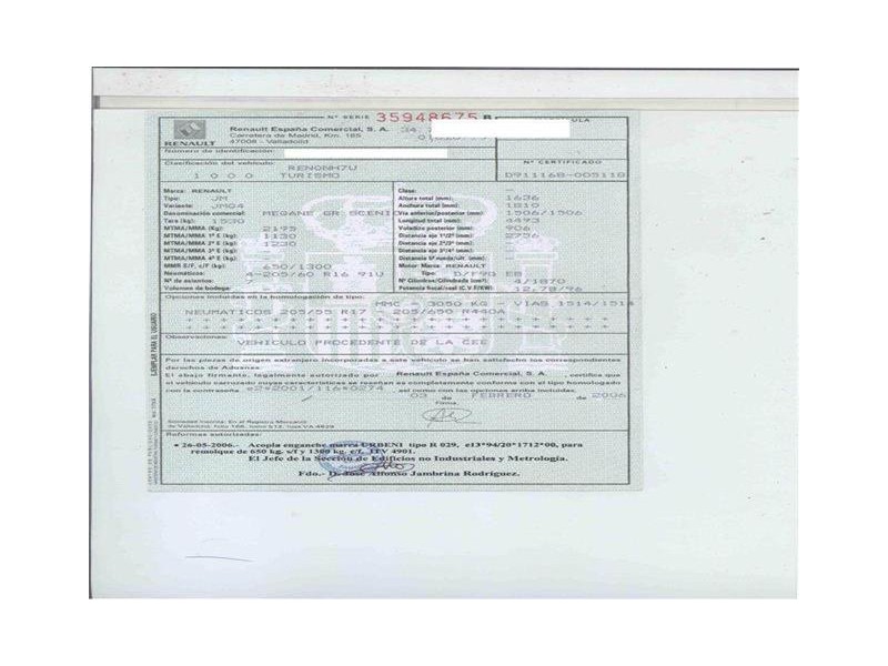 renault scenic del año 2006