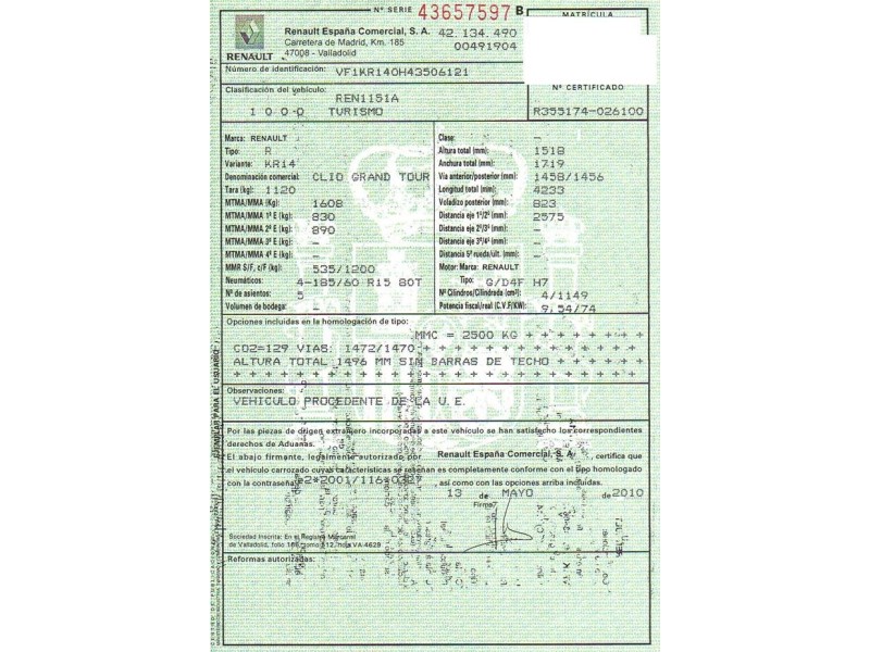 renault clio del año 2010