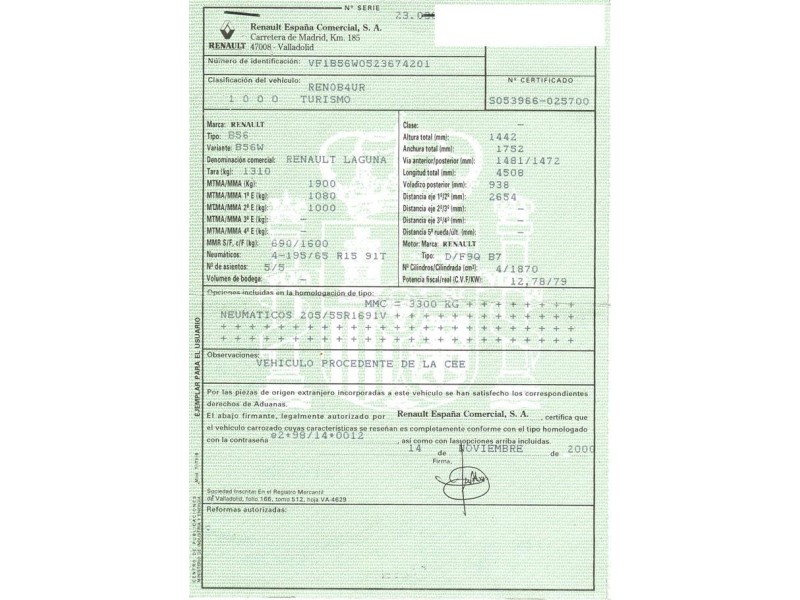 renault laguna del año 2000