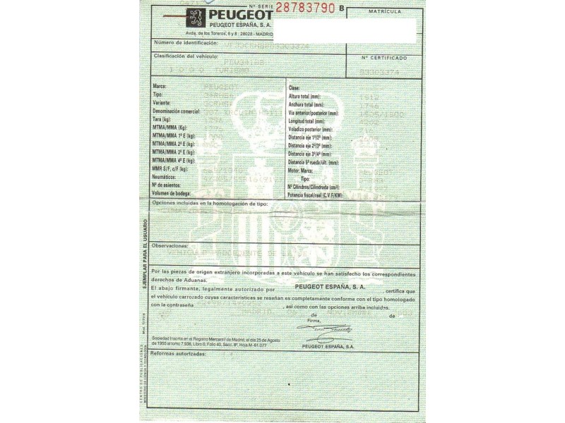 peugeot 307 del año 2003